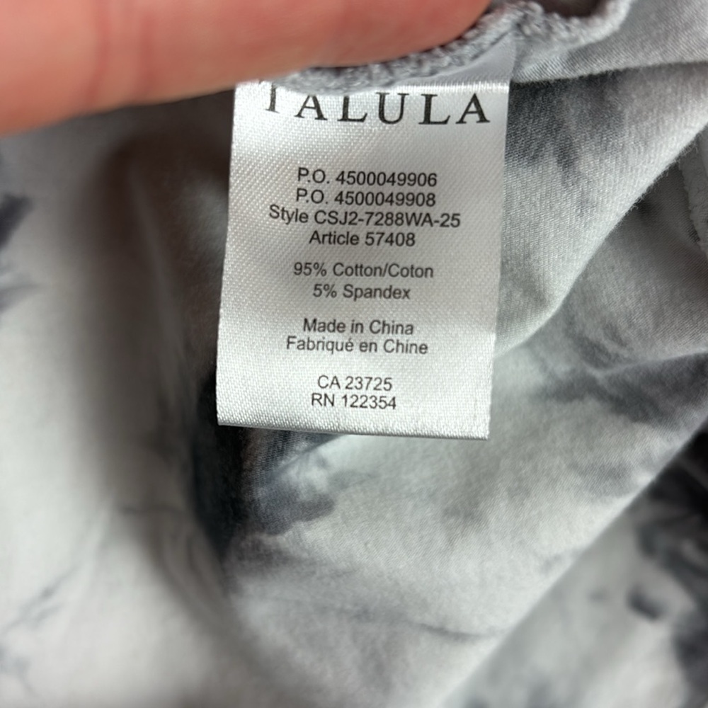 Talula Tie Die Black and White Faux Wrap Mini Skirt Size Large - Picture 4 of 8